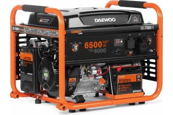 Генератор бензиновый GDA 7500 DFE DAEWOO(6.5/6.0кВт, 230В,425см3,15л.с.,БЕНЗИН+ГАЗ, 30л,2х230В, 79кг
