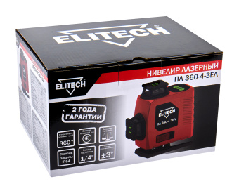 Нивелир Elitech ПЛ 4-ЗЕЛ  204853