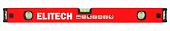 Уровень Elitech 320105 пузырьковый 120см, магнитный, 3гл., зеркал. глазок, погрешность 0,5 мм/м. 