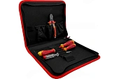 Набор отверток Felo Ergonic SL, PH, PZ (+/-), отвертка тестер сети и диэл. бокорезы 160 мм в сумке