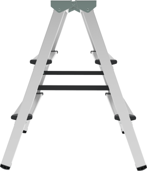 Стремянка Новая высота алюминиевая двухсторонняя NV1120 2*3 ступ. 80мм 1120203