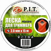 Леска  P.I.T. для триммера 2мм*15м крученая DUAL-CUT  Р0312015 