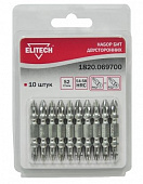 Бит Elitech двусторонних, 1шт, сталь S2, PH2-PZ2 x 45мм 1820.069700