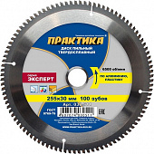 Диск пильный  Практика 255*30 Z=100 по алюминию 030-511