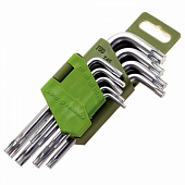 Набор ключей ДелоТехники Torx Г-обр. 9шт CV (Т10-Т50) 563090-ДТ