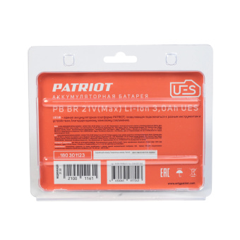 Аккумулятор PATRIOT PB BR 21V (MAX) Li-ion 3,0Ah Pro UES  180301123