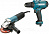 Набор инструмента Makita DK 0121 дрель DF 0300 и УШМ GA 5030 