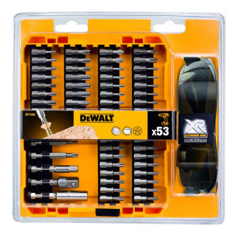 Набор бит DeWalt 53 штуки, пластиковый бокс DT71550-QZ 
