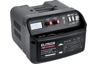 Устройство пуско-зарядн. Elitech EBC 30/120 (12/24В,0.8/3.6кВт,12/20А,ак20-400Ач,120А,13.5кг) 206811
