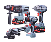 НАБОР 4в1 ProfiPower ProfiSet 4F18 (Li-ion-2шт, 4Ач, З/У, кейс, E0081, E0080, T0056, T0058) E0093