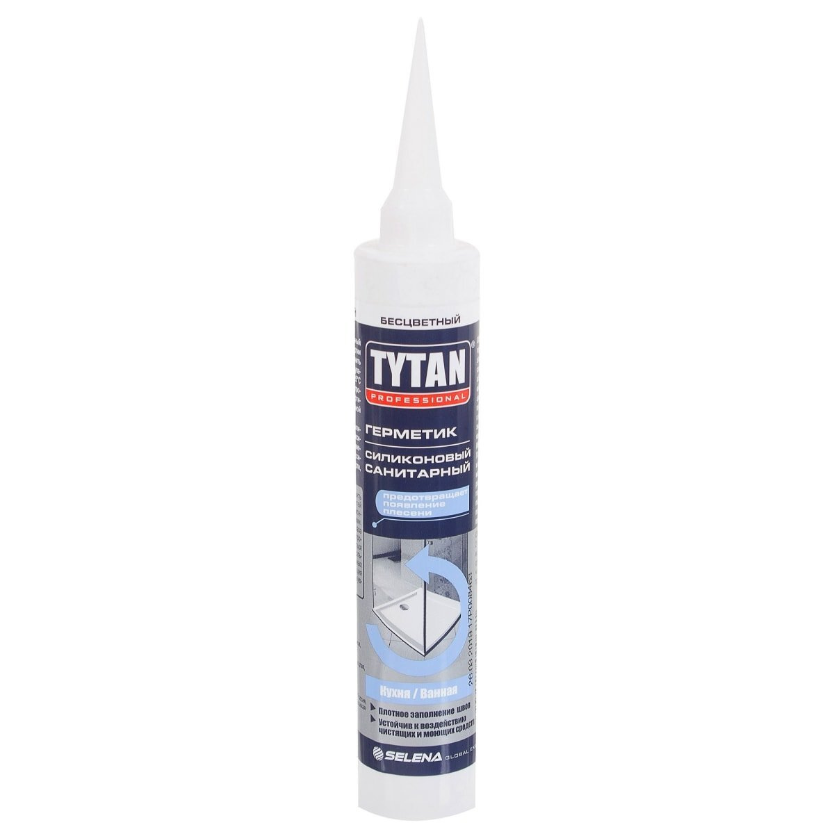 Герметик TYTAN силикон санитарный белый 80мл Professional 00638